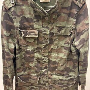 Cavalini Green Camouflage Utility Jacket Size M